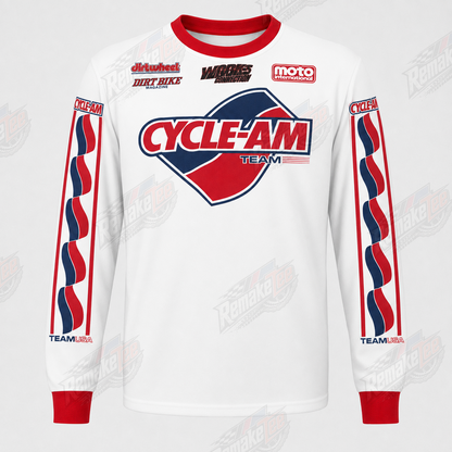 Cycle-AM Team USA White Red Blue vintage VMX racing jersey - product view