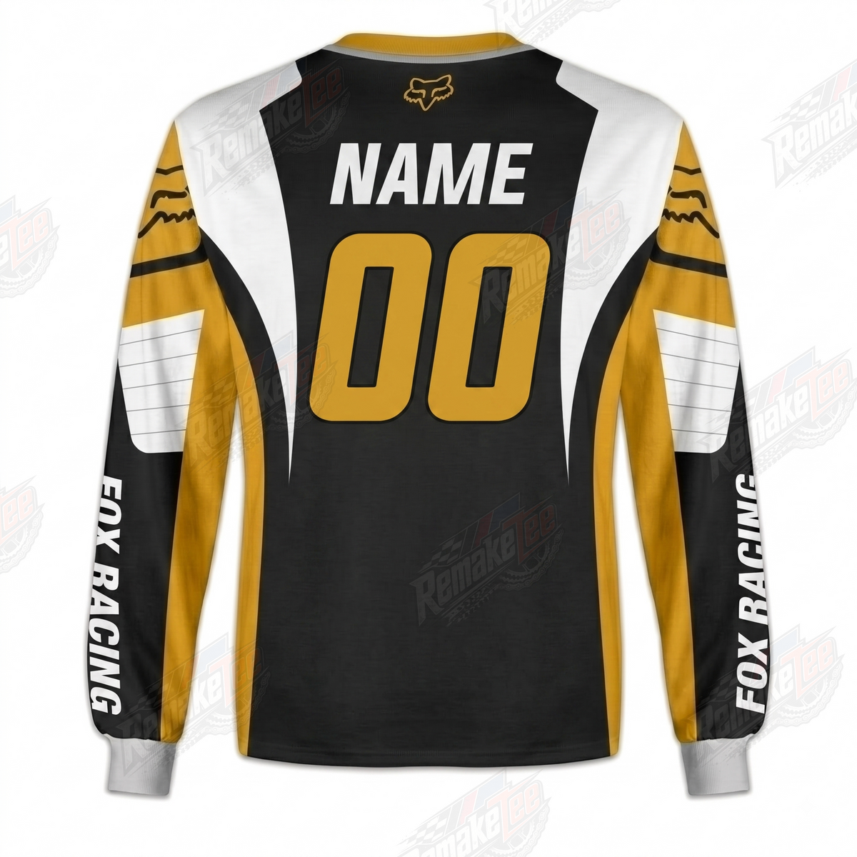 Fox Racing Gold Black vintage VMX racing jersey - alternate product view