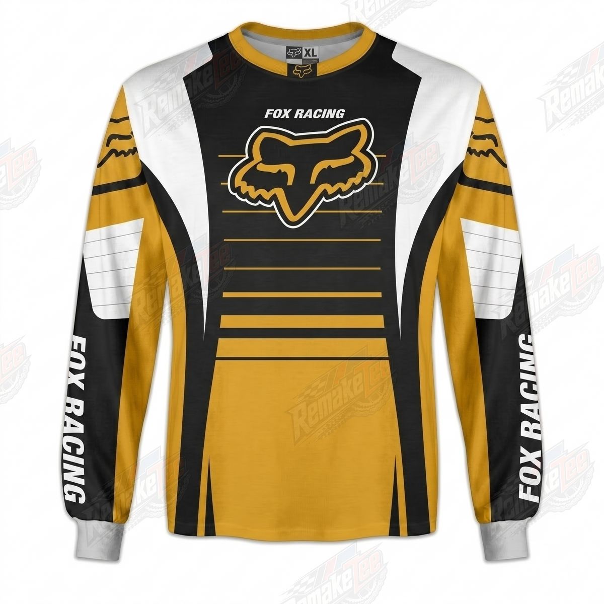 Fox Racing Gold Black vintage VMX racing jersey - product view
