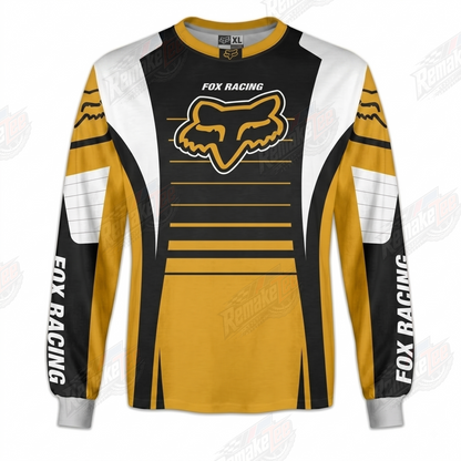 Fox Racing Gold Black vintage VMX racing jersey - product view