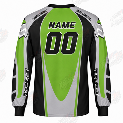 Fox Racing Green Silver vintage VMX racing jersey - alternate product view