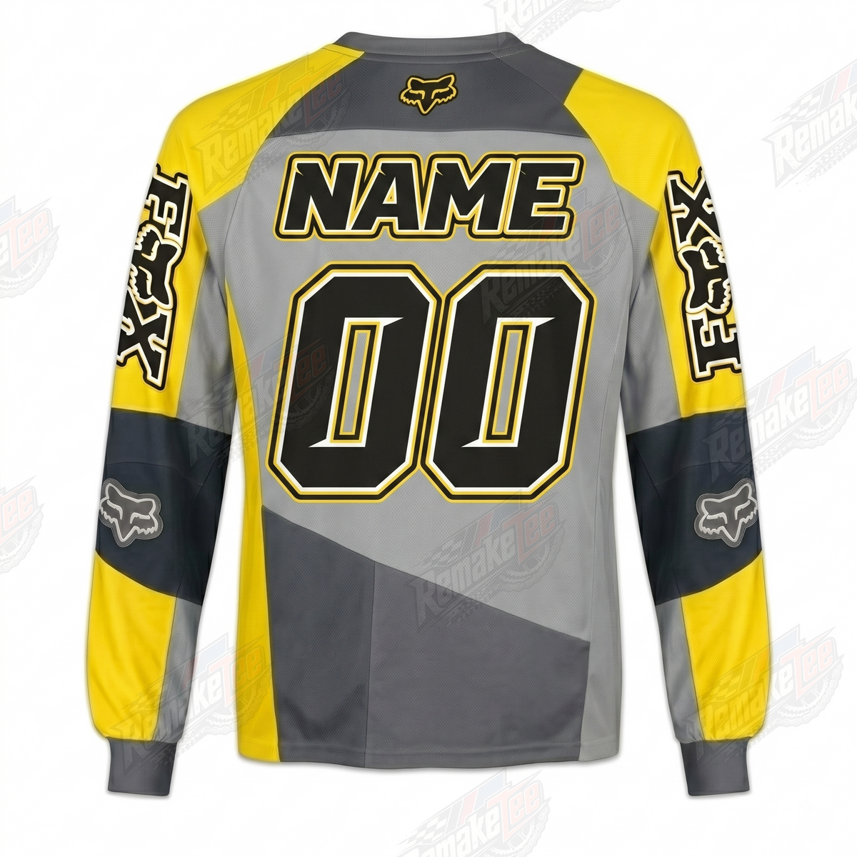 Fox Racing Yellow Grey vintage VMX racing jersey - alternate product view