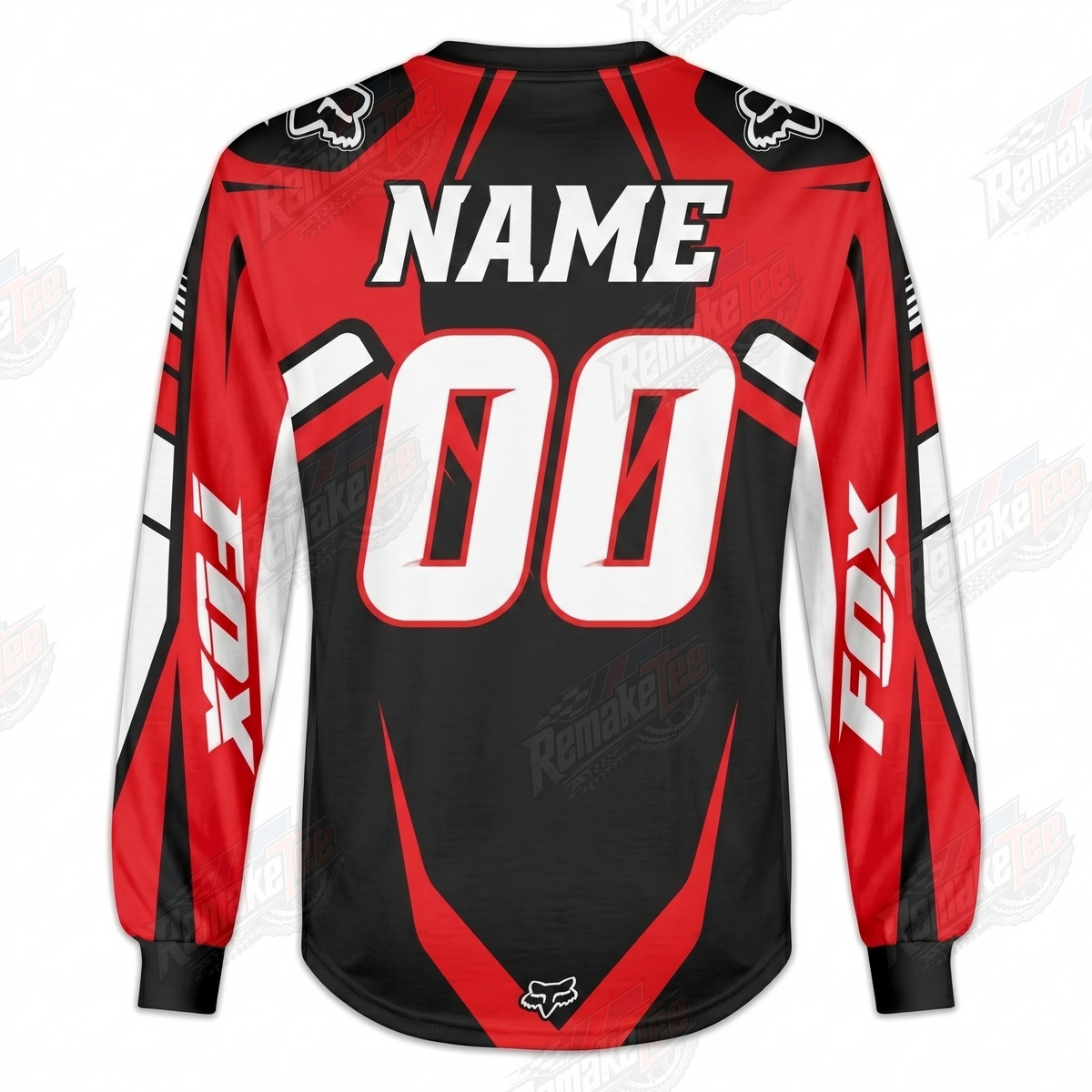 Honda Fox Racing Red Black vintage VMX racing jersey - alternate product view