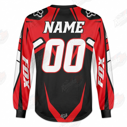 Honda Fox Racing Red Black vintage VMX racing jersey - alternate product view