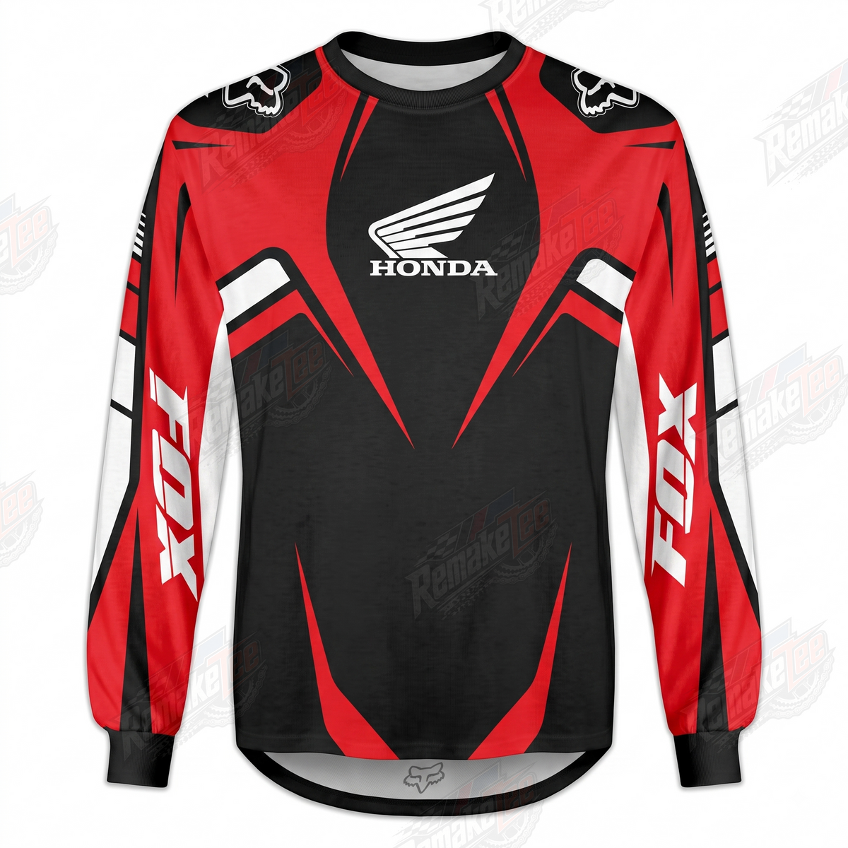 Honda Fox Racing Red Black vintage VMX racing jersey - product view