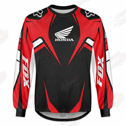 Honda Fox Racing Red Black vintage VMX racing jersey - product view
