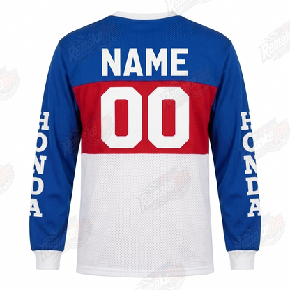 Honda Racing Blue Red White vintage VMX racing jersey - alternate product view