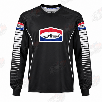 JT Racing USA Black vintage VMX racing jersey - product view