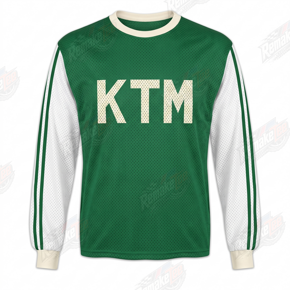KTM Racing Green White vintage VMX racing jersey - product view