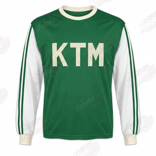 KTM Racing Green White vintage VMX racing jersey - product view
