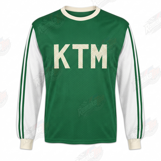 KTM Racing Green White vintage VMX racing jersey - product view