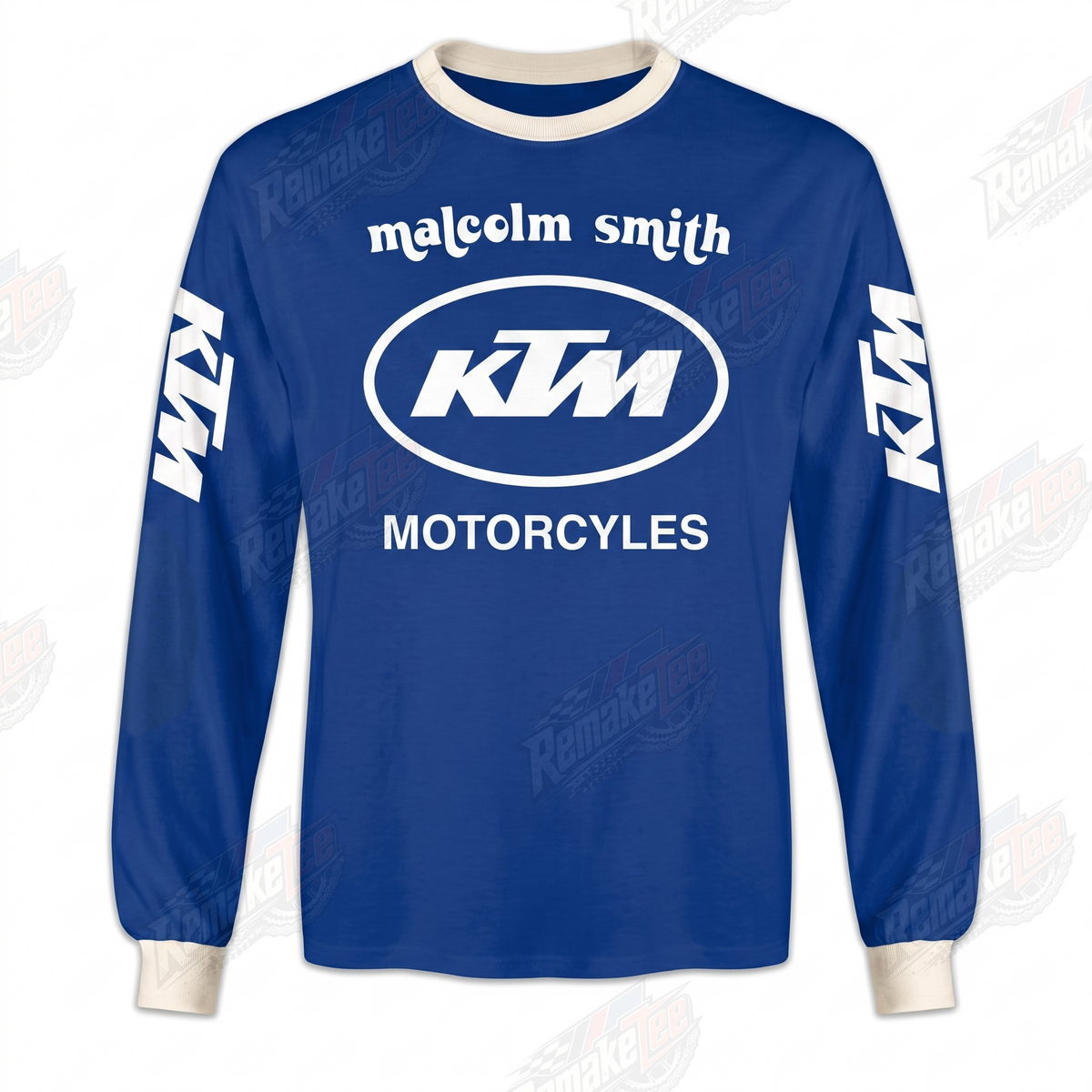 Malcolm Smith KTM Blue vintage VMX racing jersey - product view