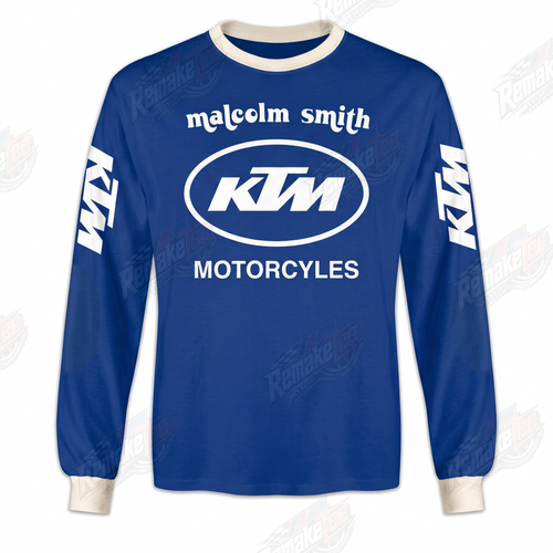 Malcolm Smith KTM Blue vintage VMX racing jersey - product view