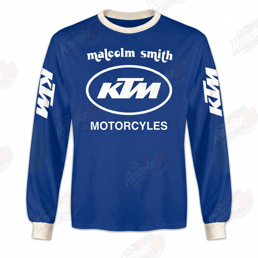 Malcolm Smith KTM Blue vintage VMX racing jersey - product view