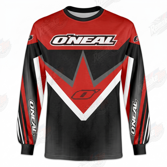 O'Neal Racing Red Black vintage VMX racing jersey - product view