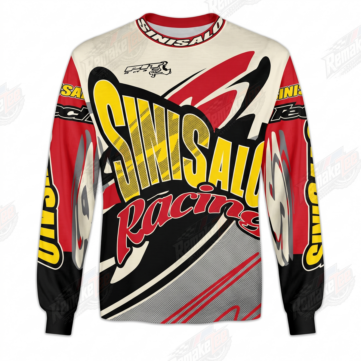 Sinisalo Racing Red Yellow vintage VMX racing jersey - product view