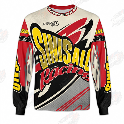 Sinisalo Racing Red Yellow vintage VMX racing jersey - product view