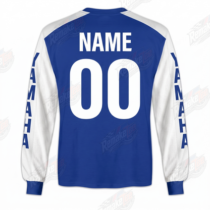 Yamaha Racing Blue White vintage VMX racing jersey - alternate product view