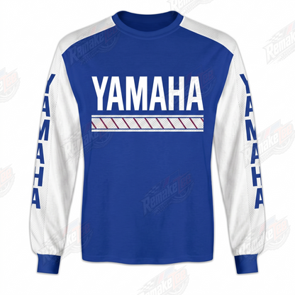 Yamaha Racing Blue White vintage VMX racing jersey - product view