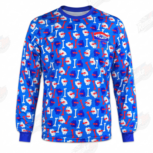 RemakeTee JT Racing USA Caveman Bone Custom Vintage Retro VMX Racing Jersey 1301 - Front