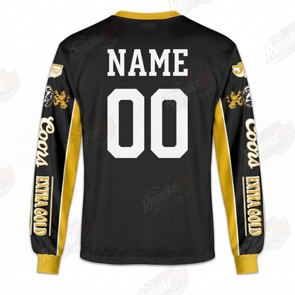 RemakeTee Coors Extra Gold Black Custom Vintage Retro VMX Racing Jersey 1302 - Back