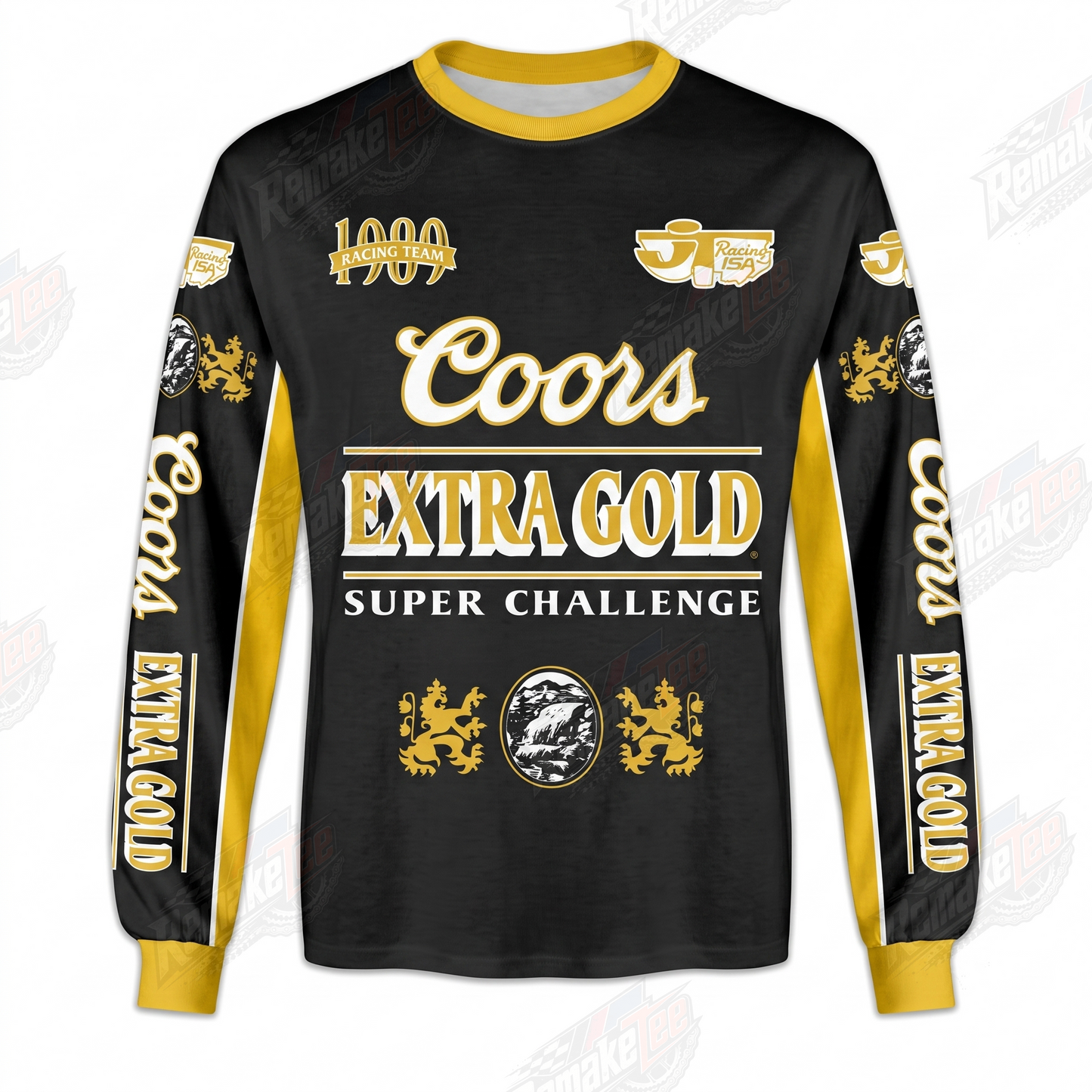 RemakeTee Coors Extra Gold Black Custom Vintage Retro VMX Racing Jersey 1302 - Front