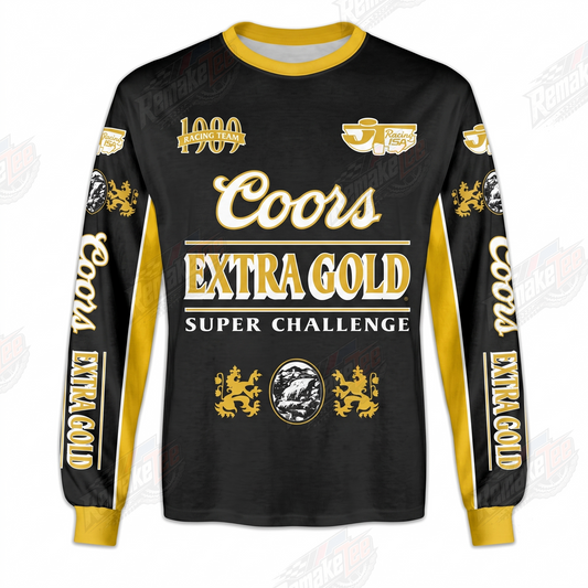 RemakeTee Coors Extra Gold Black Custom Vintage Retro VMX Racing Jersey 1302 - Front