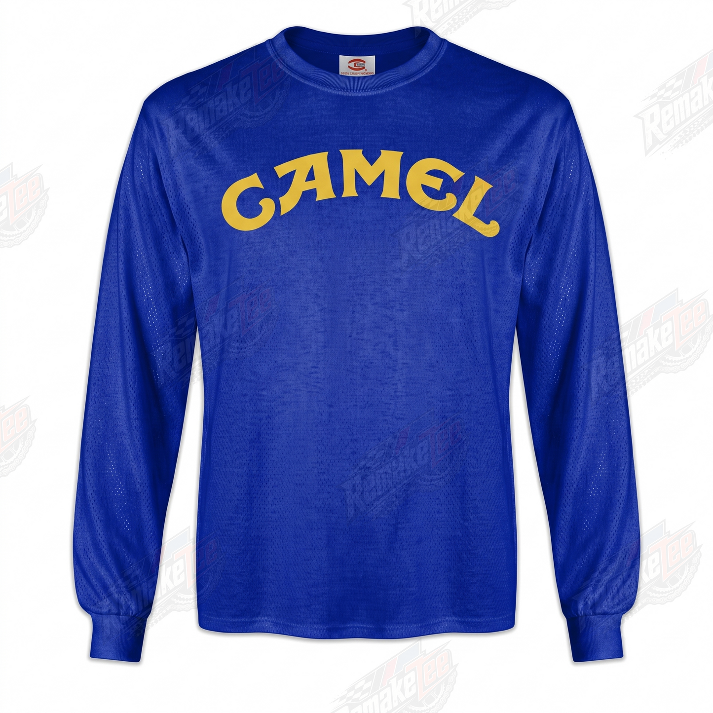 RemakeTee Camel Royal Blue Custom Vintage Retro VMX Racing Jersey 1304 - Front