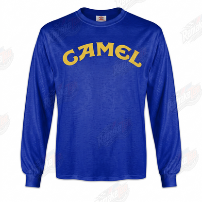 RemakeTee Camel Royal Blue Custom Vintage Retro VMX Racing Jersey 1304 - Front