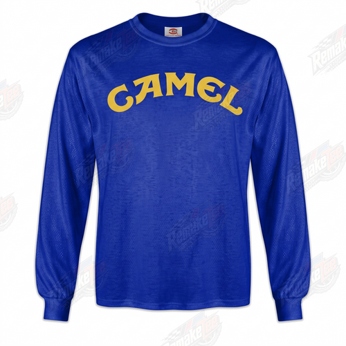 RemakeTee Camel Royal Blue Custom Vintage Retro VMX Racing Jersey 1304 - Front