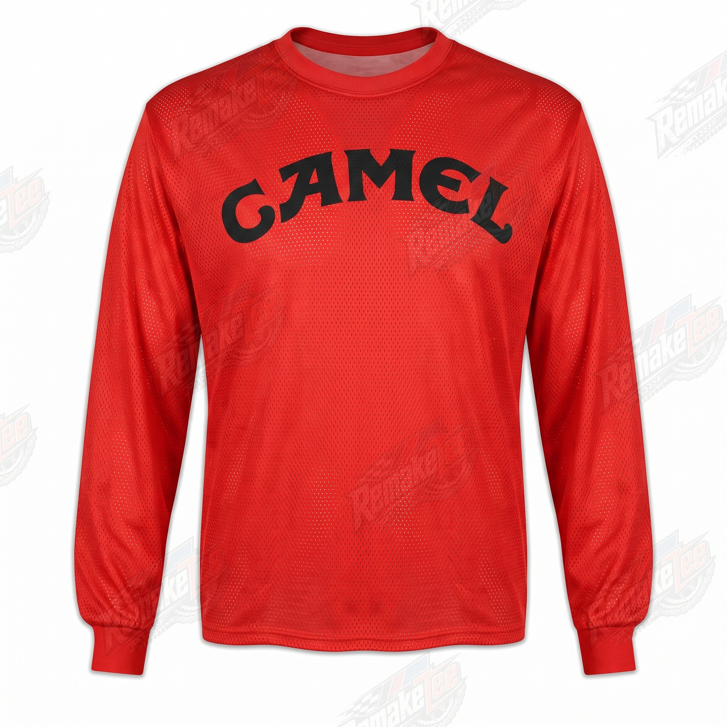 RemakeTee Camel Red Custom Vintage Retro VMX Racing Jersey 1305 - Front