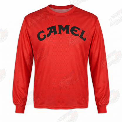 RemakeTee Camel Red Custom Vintage Retro VMX Racing Jersey 1305 - Front