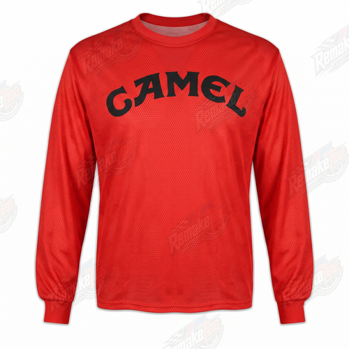 RemakeTee Camel Red Custom Vintage Retro VMX Racing Jersey 1305 - Front