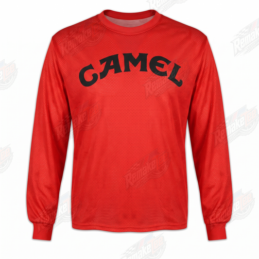 RemakeTee Camel Red Custom Vintage Retro VMX Racing Jersey 1305 - Front
