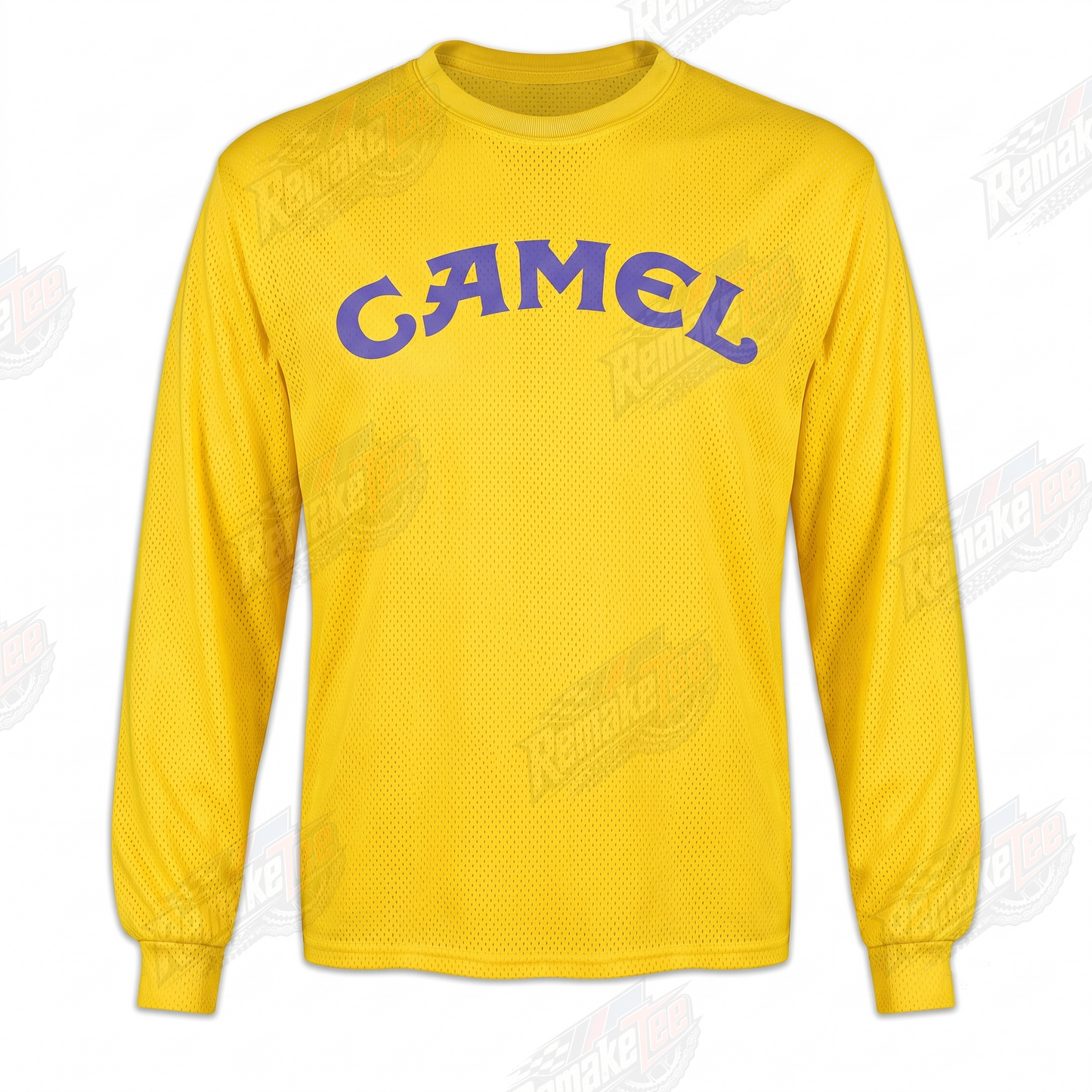 RemakeTee Camel Yellow Custom Vintage Retro VMX Racing Jersey 1306 - Front