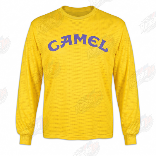 RemakeTee Camel Yellow Custom Vintage Retro VMX Racing Jersey 1306 - Front