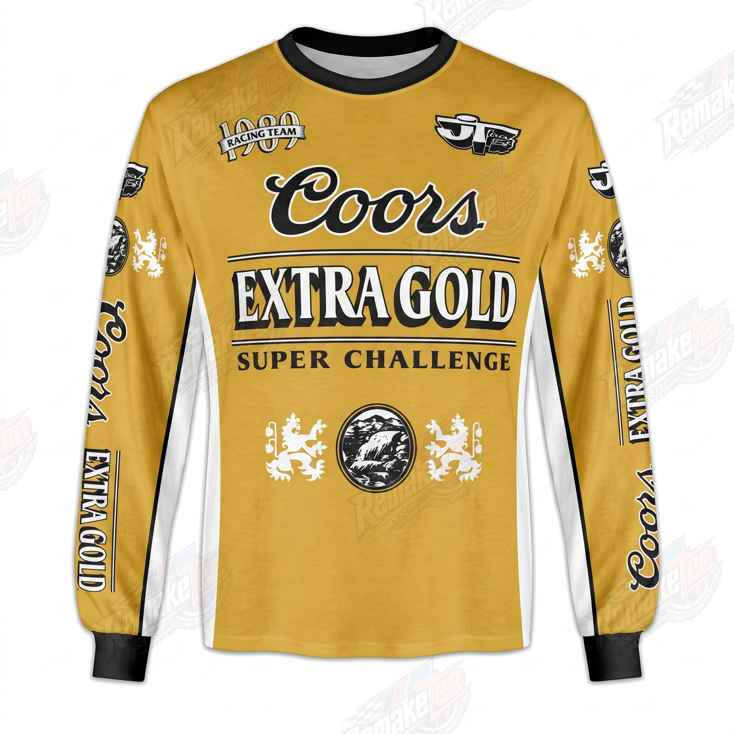 RemakeTee Coors Extra Gold Gold Custom Vintage Retro VMX Racing Jersey 1312 - Front