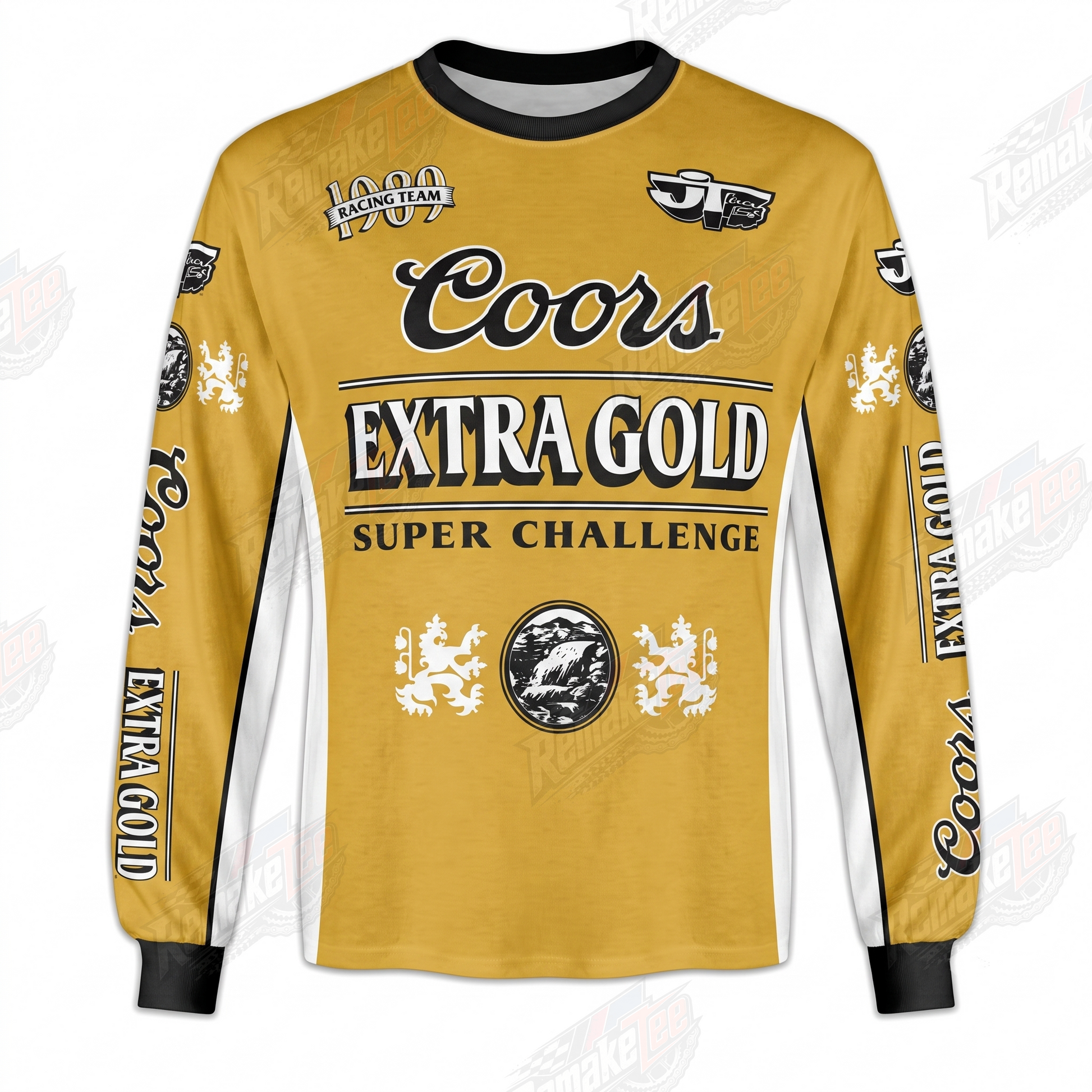 RemakeTee Coors Extra Gold Gold Custom Vintage Retro VMX Racing Jersey 1312 - Front