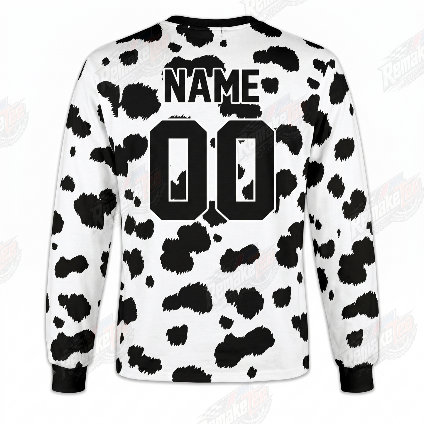 RemakeTee JT Racing Rainbow Cow Print Custom Vintage Retro VMX Racing Jersey 1313 - Back