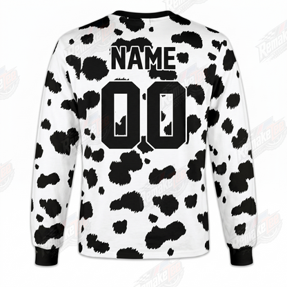 RemakeTee JT Racing Rainbow Cow Print Custom Vintage Retro VMX Racing Jersey 1313 - Back