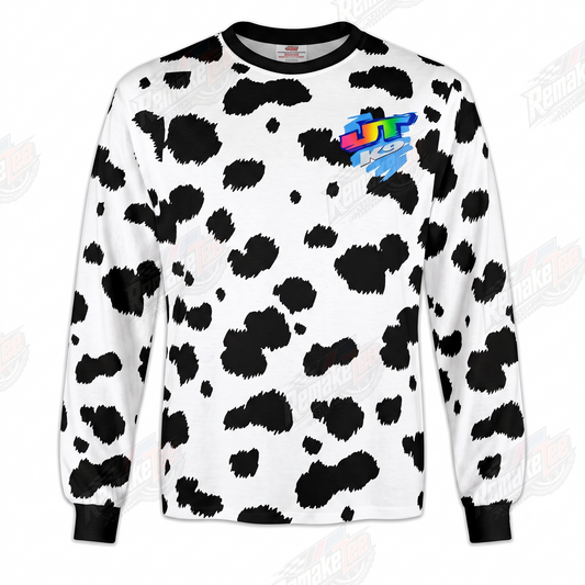 RemakeTee JT Racing Rainbow Cow Print Custom Vintage Retro VMX Racing Jersey 1313 - Front