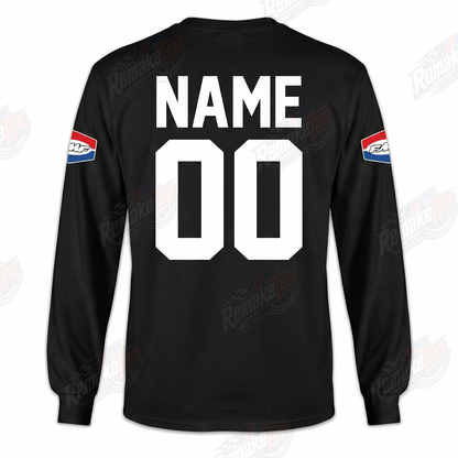RemakeTee Honda HRC USA Black FMF Custom Vintage Retro VMX Racing Jersey 1331 - Back