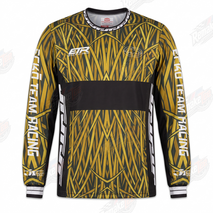 RemakeTee Echo Team Racing Gold Geometric Custom Vintage Retro VMX Racing Jersey 1333 - Front