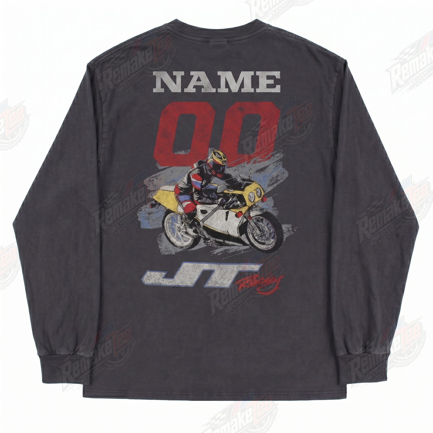 RemakeTee Honda Motorcycles JT Racing Vintage Custom Vintage Retro VMX Racing Jersey 1335 - Back