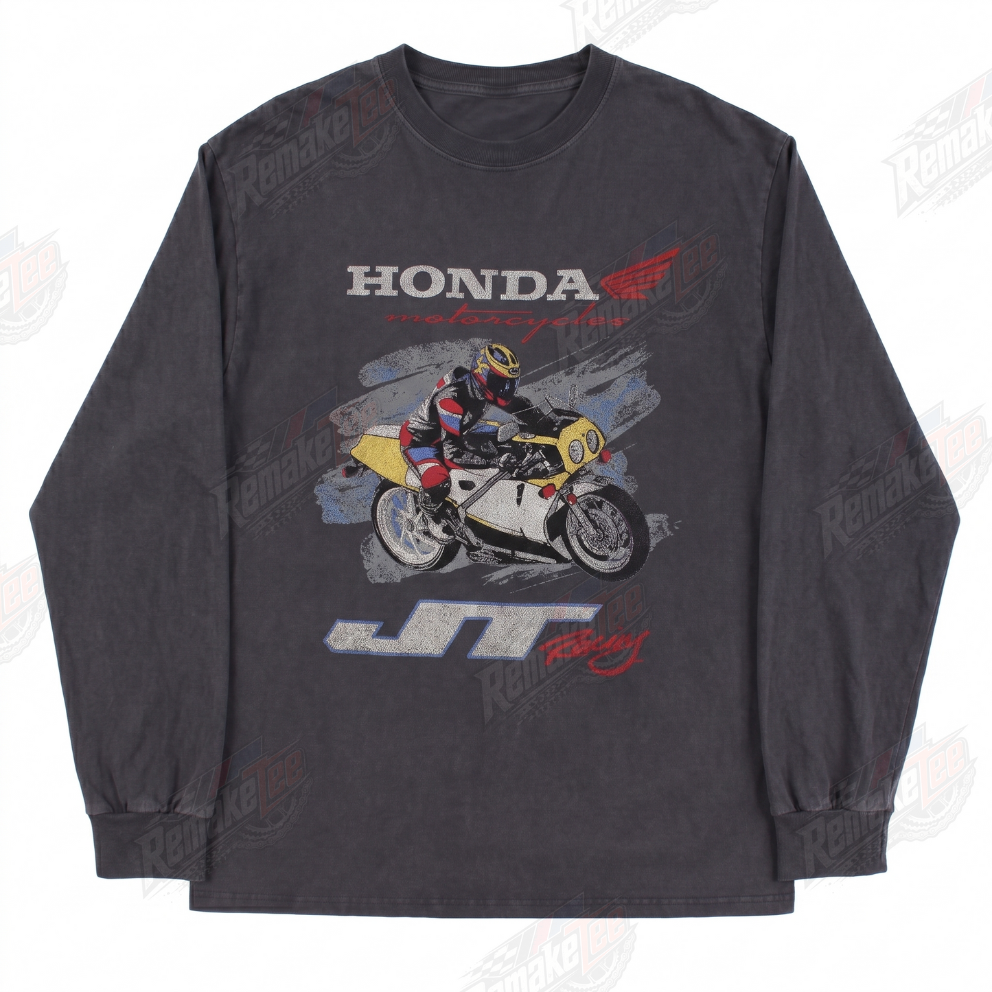 RemakeTee Honda Motorcycles JT Racing Vintage Custom Vintage Retro VMX Racing Jersey 1335 - Front
