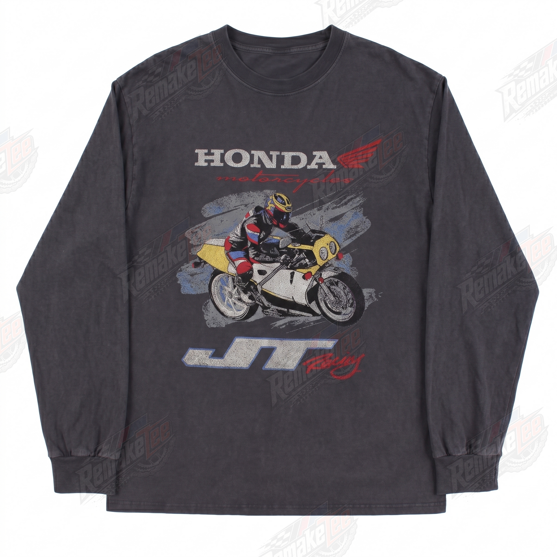 RemakeTee Honda Motorcycles JT Racing Vintage Custom Vintage Retro VMX Racing Jersey 1335 - Front