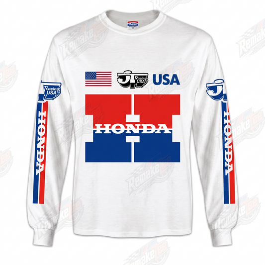 JT Honda HRC USA White vintage VMX racing jersey - product view