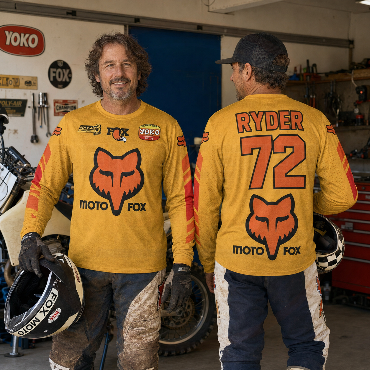 RemakeTee Fox Custom Vintage Retro VMX Racing Jersey 1102