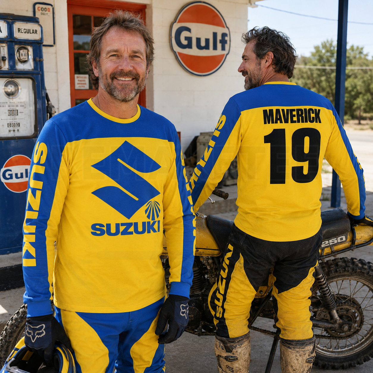 RemakeTee Suzuki Custom Vintage Retro VMX Racing Jersey 1036