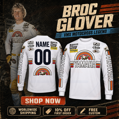 RemakeTee JT Wrangler Pirelli Yamaha PJ1 Custom Vintage Retro VMX Racing Jersey 1288